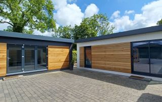 Pod 17 modular built garden office & Pod 22 Modular home